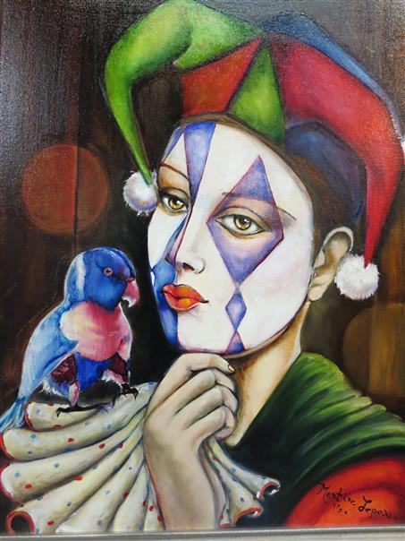 The Jester and his parrot